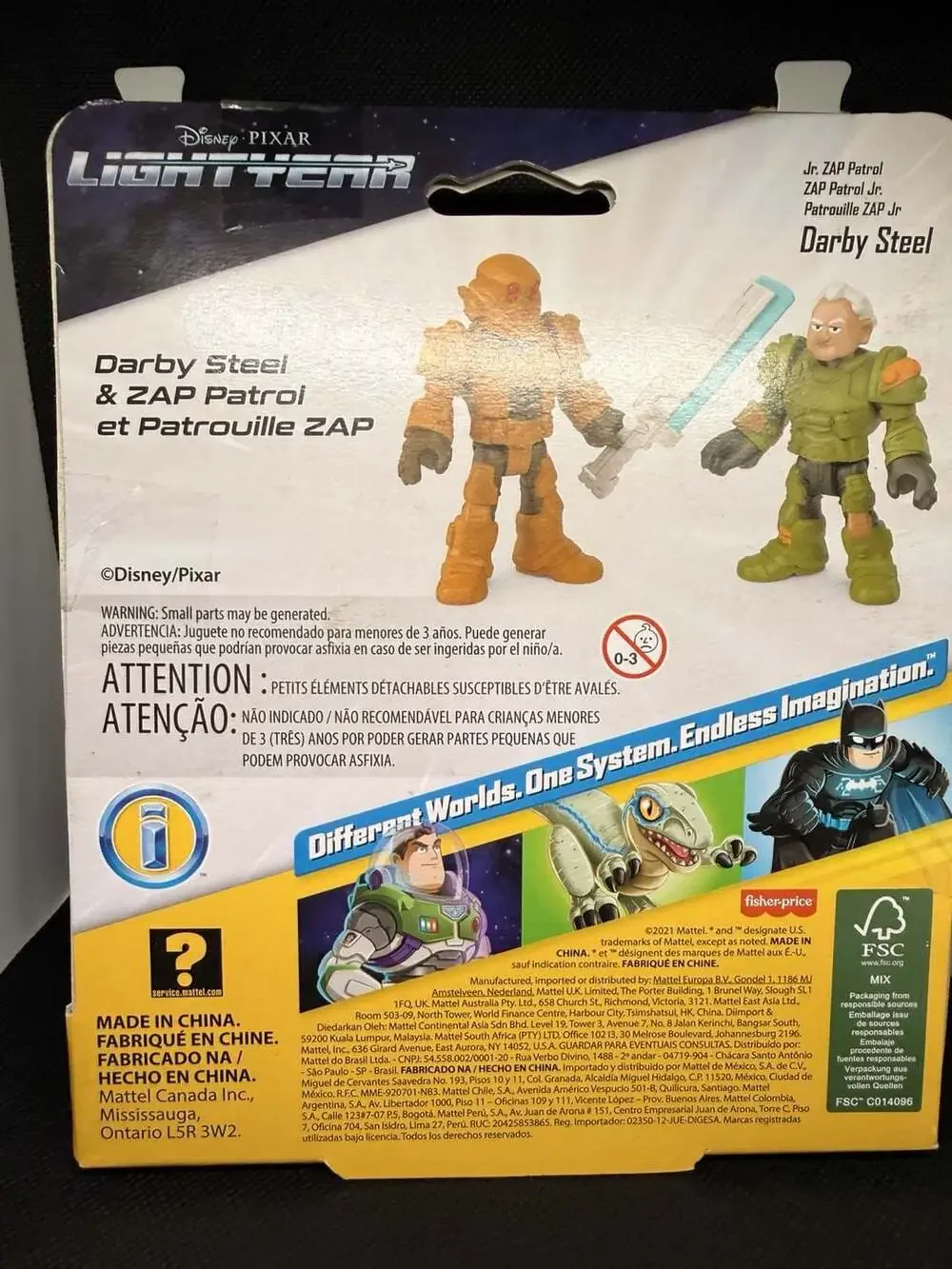 Imaginext Disney Pixar Lightyear Darby Steel & ZAP Patrol Action Figures Pack HG